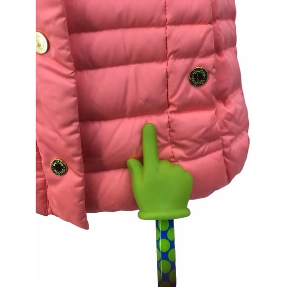 Lilly Pulitzer Isabelle Puffer Vest Size XXS Pink/Orange Women’s Girl’s - Picture 12 of 16